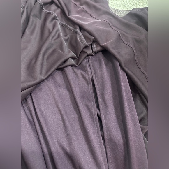 Adrianna Papell Aubergine Embellished 3/4 Sleeve Ruched Formal Gown Size 8 - Picture 6 of 16